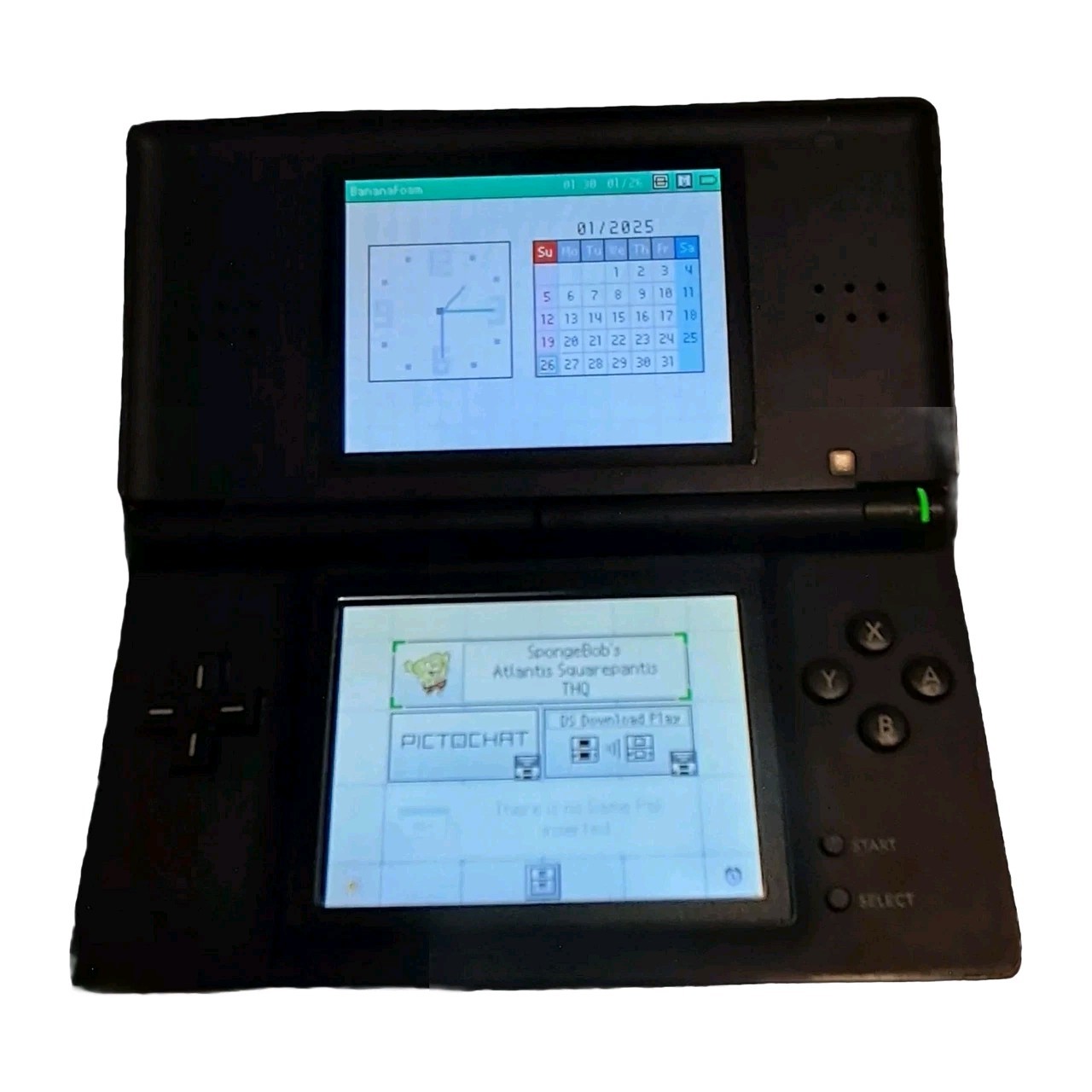 Nintendo DS Lite Console with Stylus - Black - Tested, Works Great.