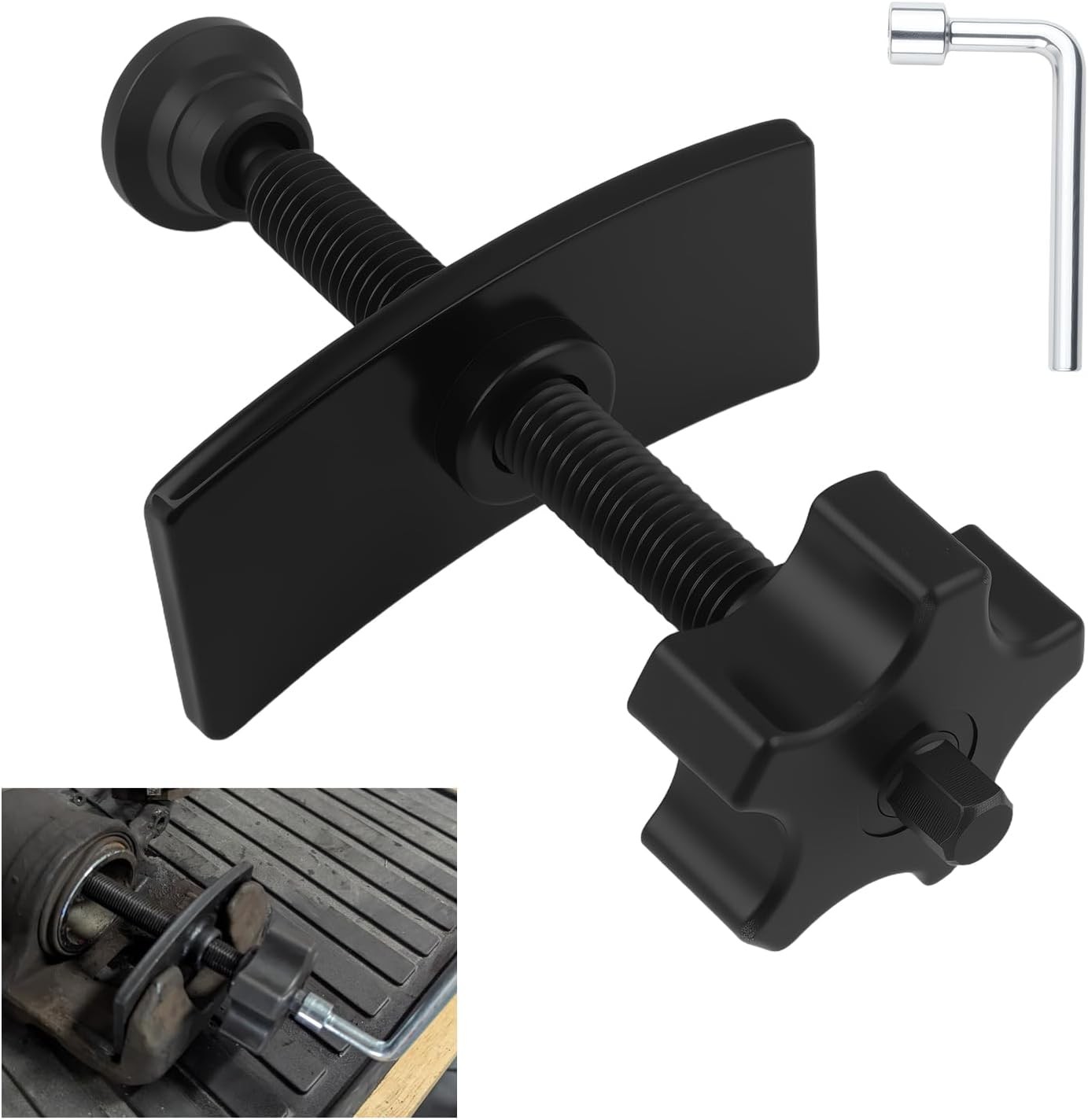 Disc Brake Caliper Compression Tool with 10mm Wrench,Heavy Duty Caliper Piston