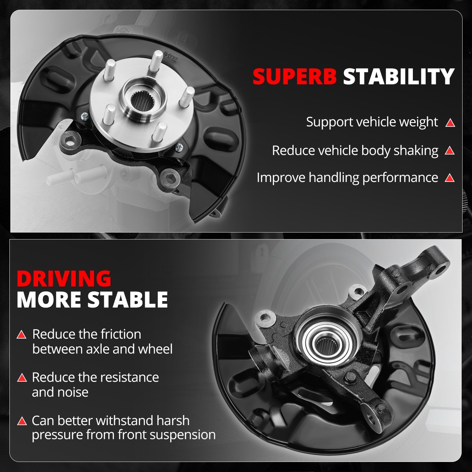 For 2003-2008 Toyota Corolla Front Right Side Loaded Steering Knuckle Assembly