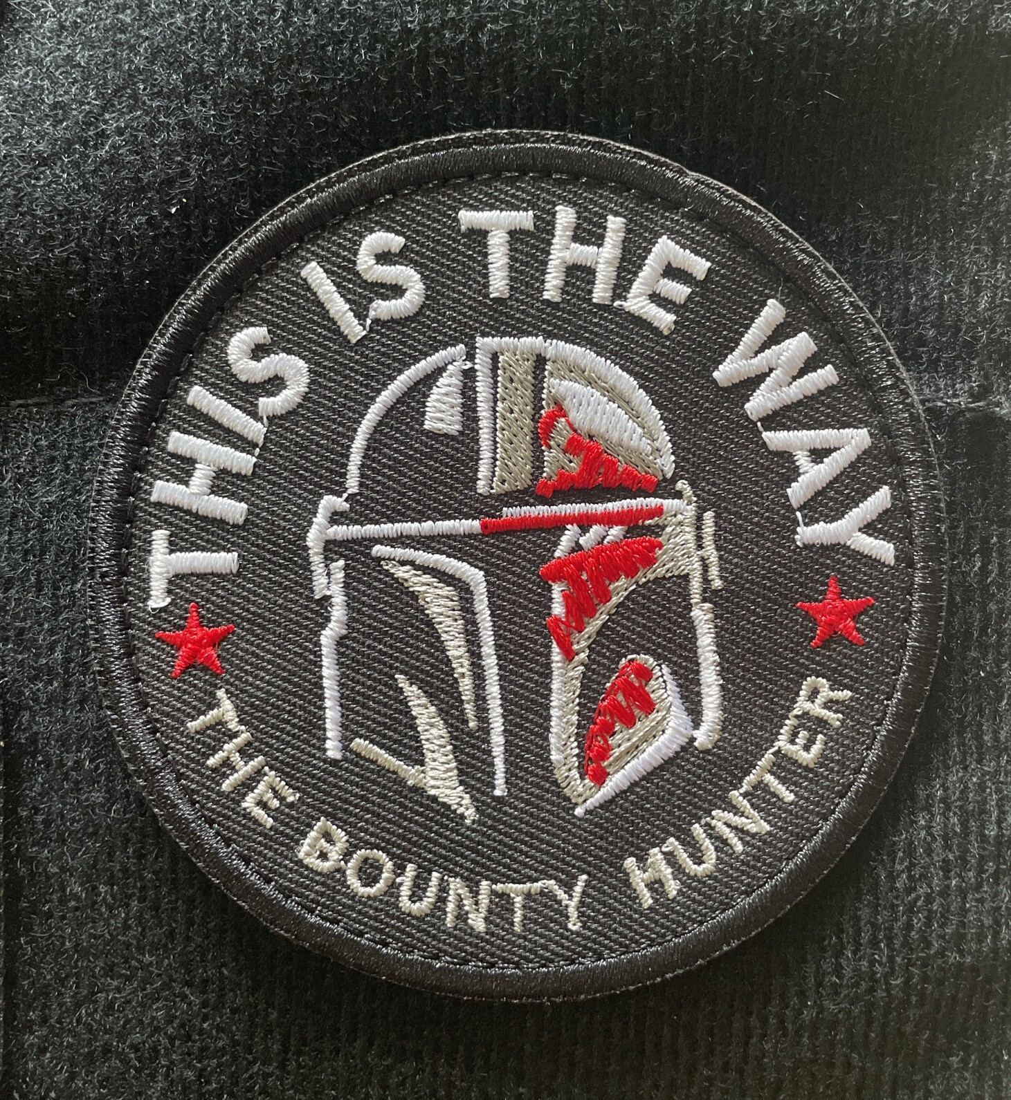This Is The Way Bounty Hunter Mandalorian Helmet Tactical Morale Patch Hook