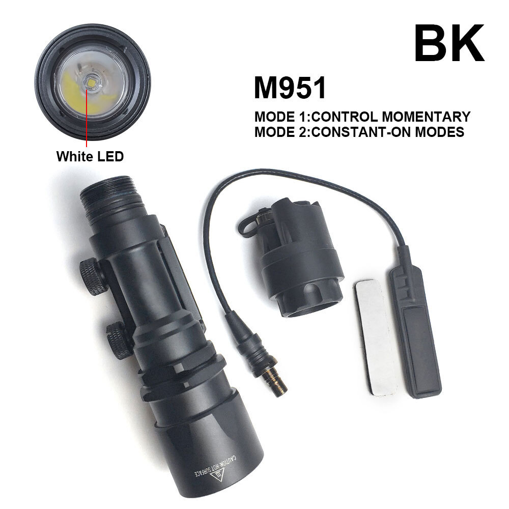 M952V IR M951 Tactical Flashlight LED White Dual Output Remote Switch Pressure