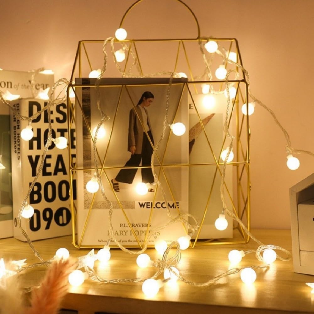 Globe USB String Lights, 20ft 40 LED Globe USB Powered Fairy Lights Warm Whit...