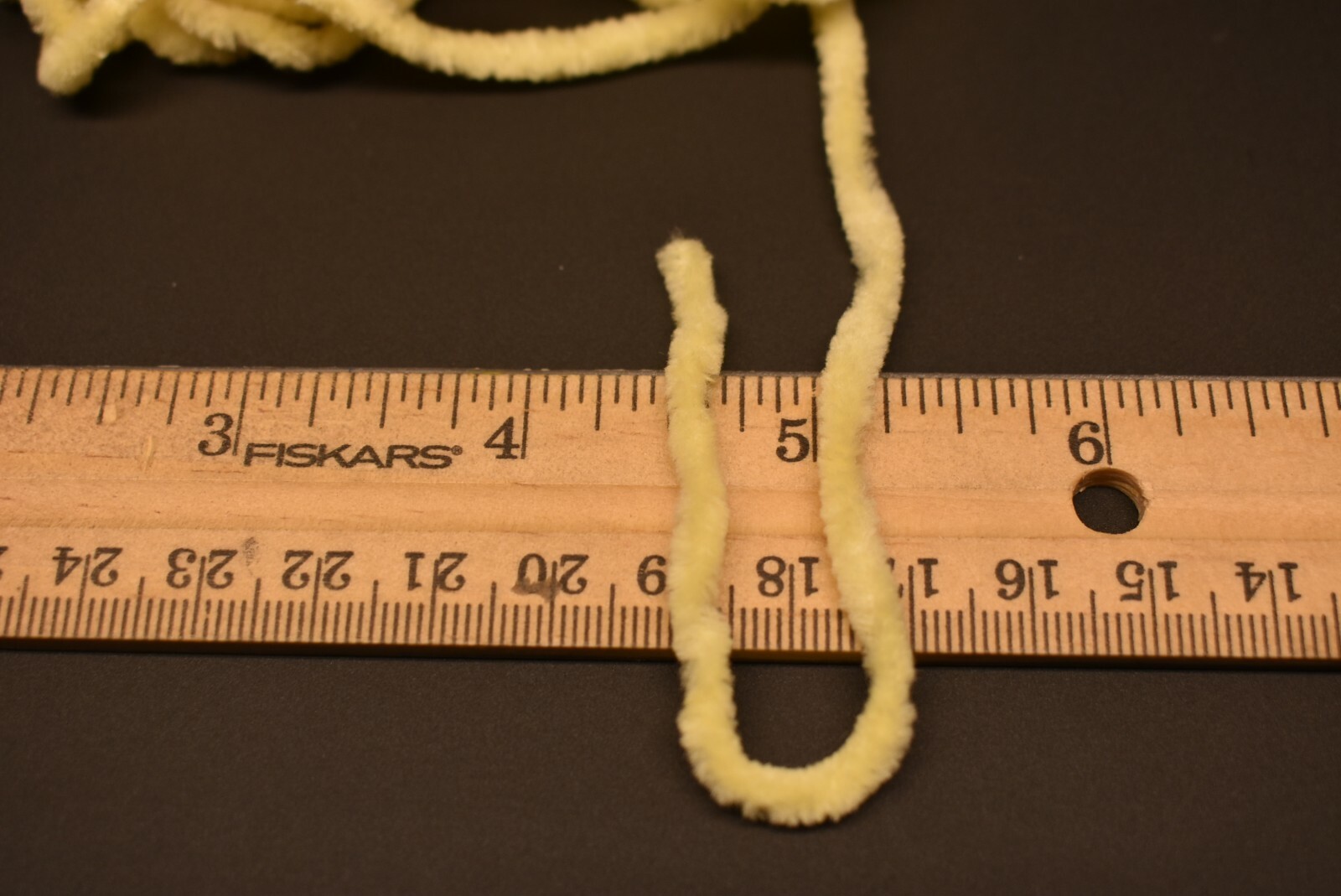 5 Yards 3/16" LIGHT YELLOW Round Chenille for Fly Tying