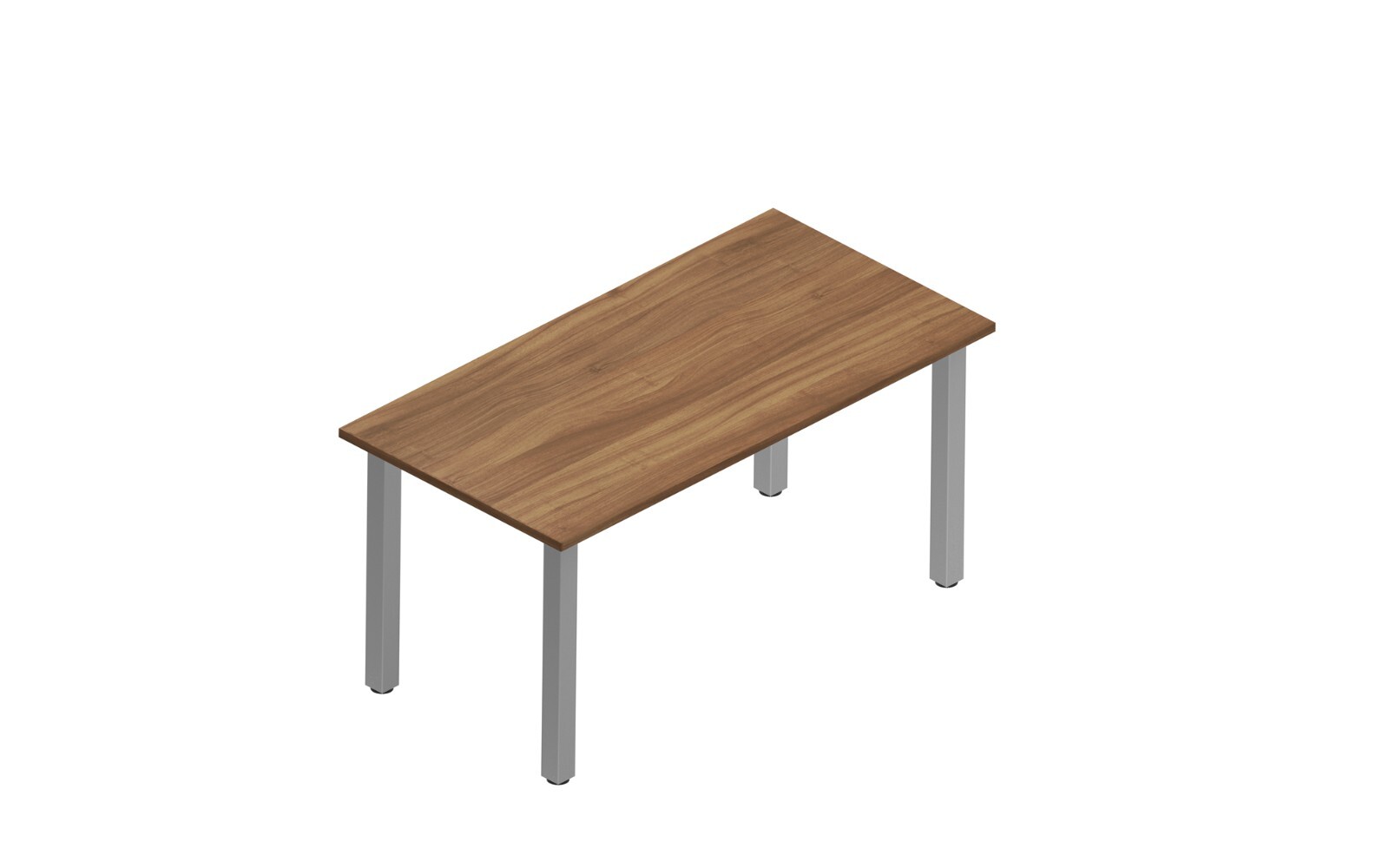 Offices To Go 30"d x 60"w OTG Home or Office Desk Table Walnut Top Tungsten Legs