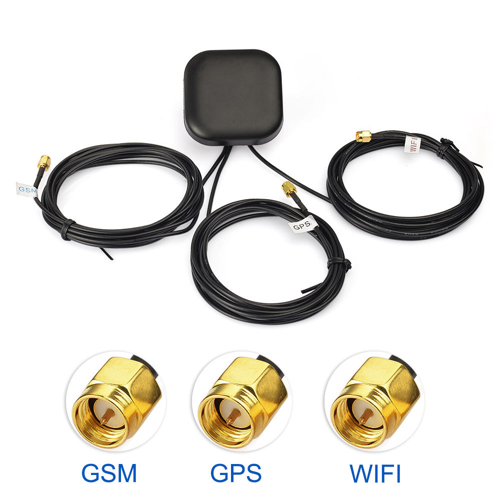 Multi-Band Antenna GPS+WiFi+GSM Antenna SMA Plug Male connector with 3m cable