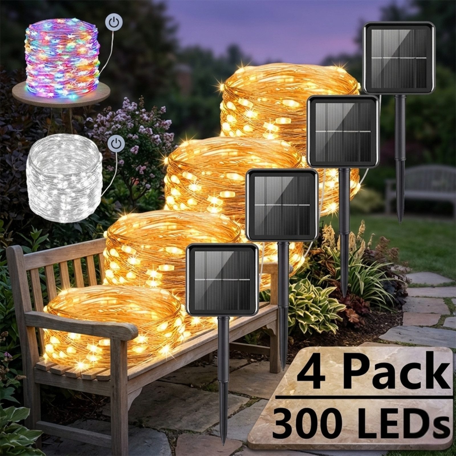 Solar Fairy Lights Outdoor Solar String Lights Garden 100-300LED Christmas Decor