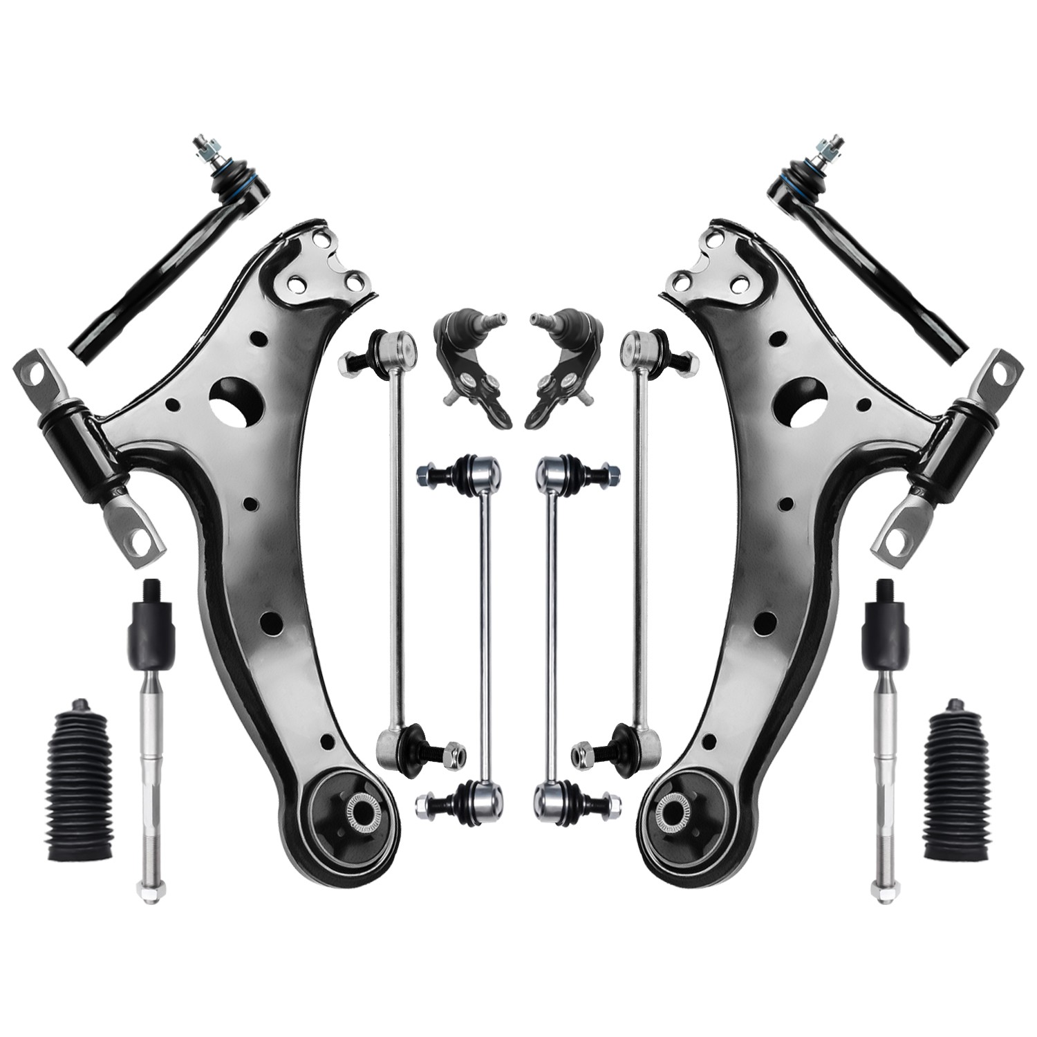Front Lower Control Arm Tie Rod Sway Bar For 2007 2008 - 2010 2011 Toyota Camry