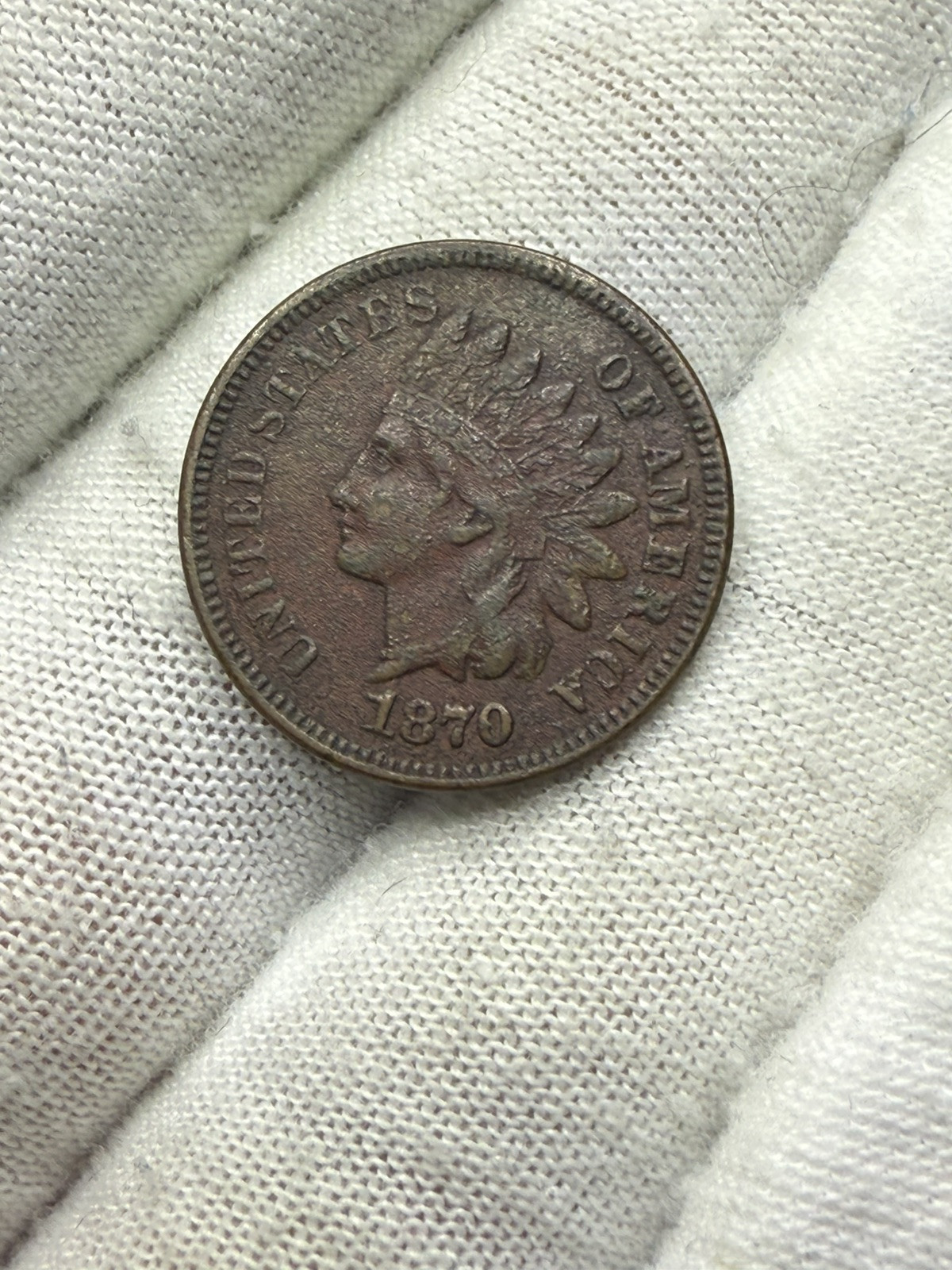 1870 Indian Head Cent VF DETAILS T157