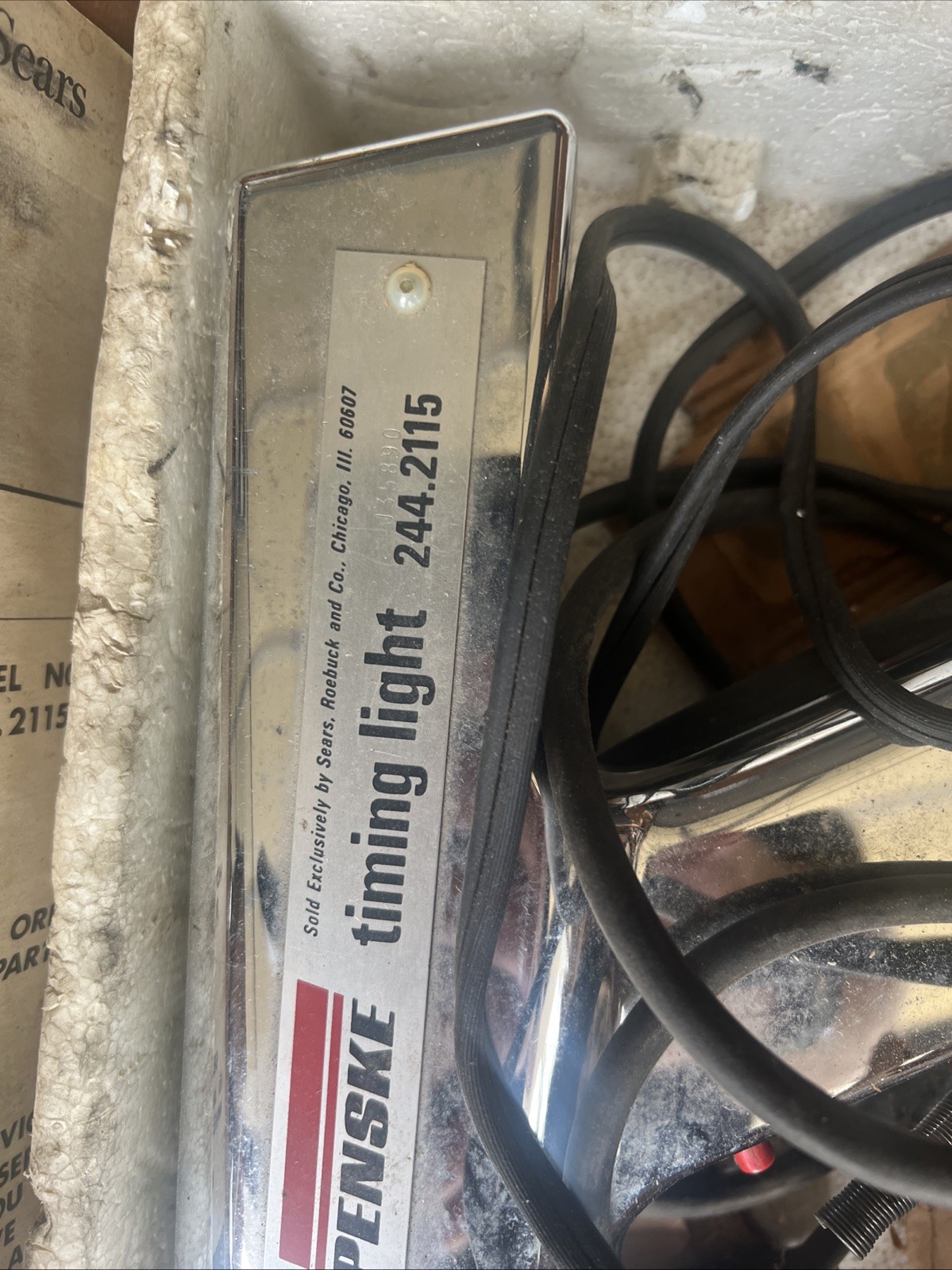 SEARS Timing Light Auto Chrome Vintage 244.2115