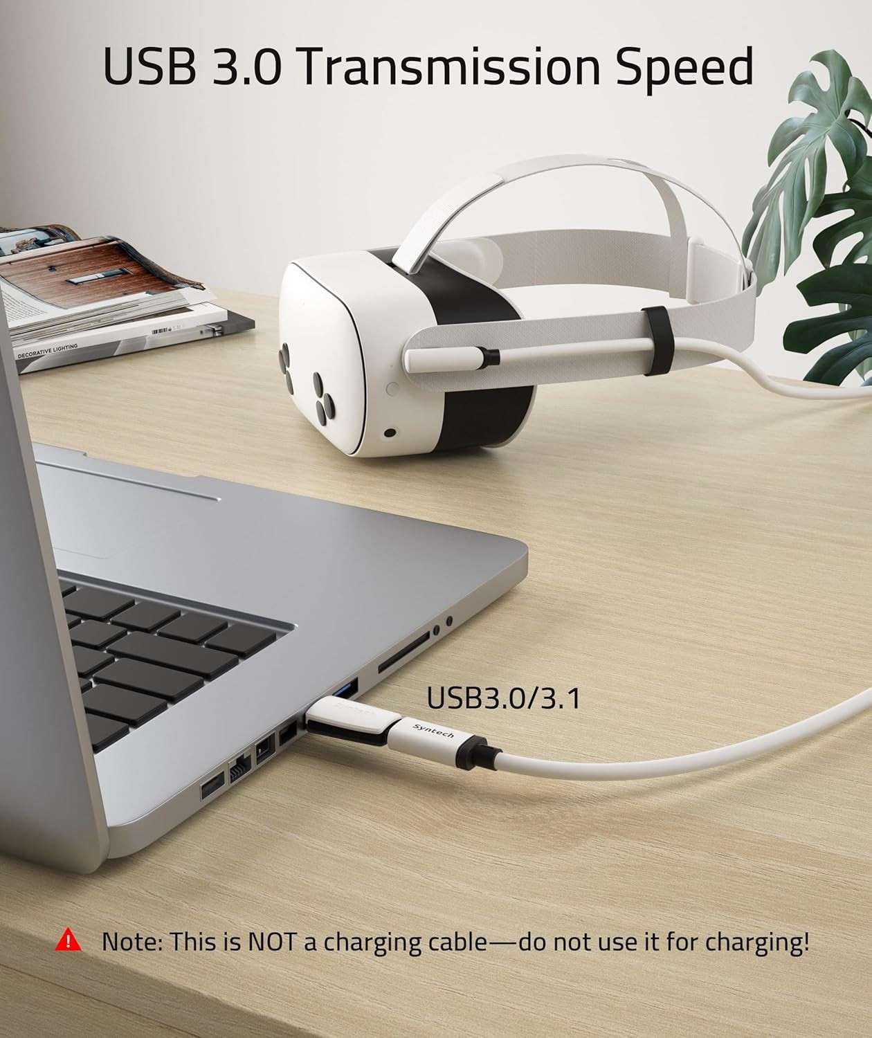VR Link Cable 20FT for Oculus/Meta Quest - USB 3.0 Adapter