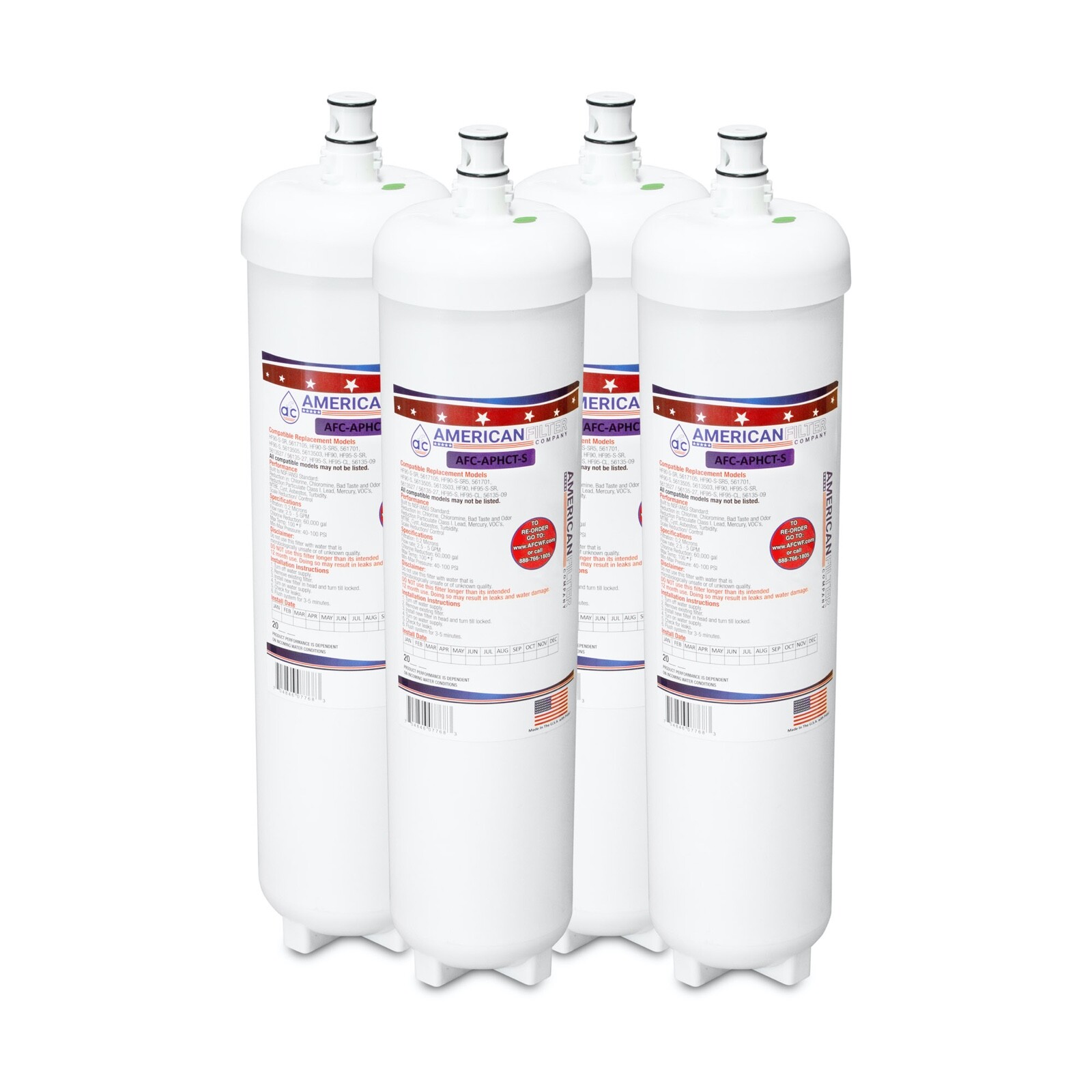 AFC® #AFC-APHCT-S Compatible with 3M® Aqua-Pure® HF95-S Water Filter - 4 Pack