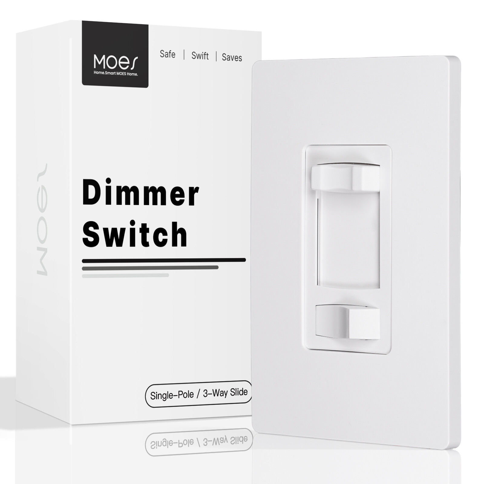 MOES Dimmer Light Switch Single Pole / 3-Way - Incandescent 600W / LED CFL 300W