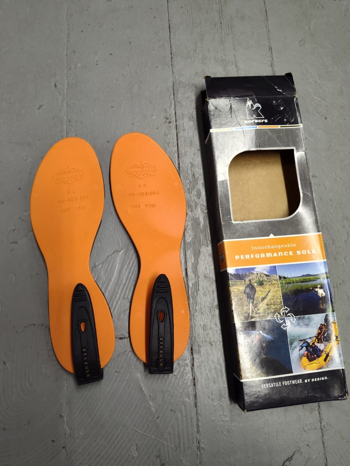 Korkers OmniTrax A2070 Trail Lug Replacement Soles size 08 New In Box