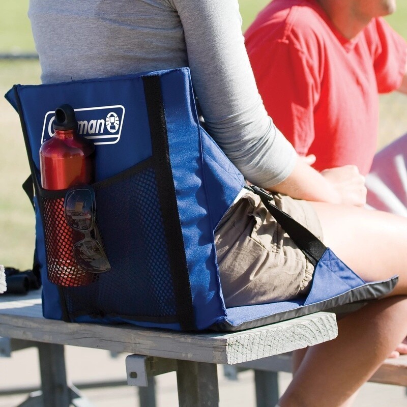 Portable Stadium Seat Cushion W/ Backrest Lightweight Roll-Up Design Events New