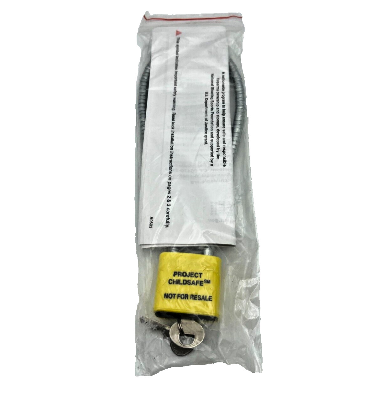 Project Childsafe Steel Cable Gun Lock with 2 Keys