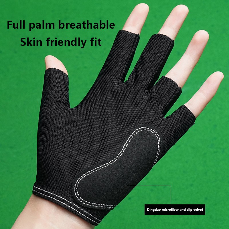 Billiards Glove Left Hand Snooker 5-Finger Glove Anti-slip Breathable Gloves