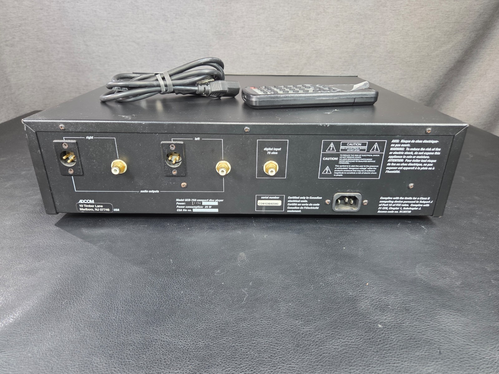 ADCOM GCD-750 CD Player/DAC w/ Remote VIDEO DEMO! 🎥📺✅