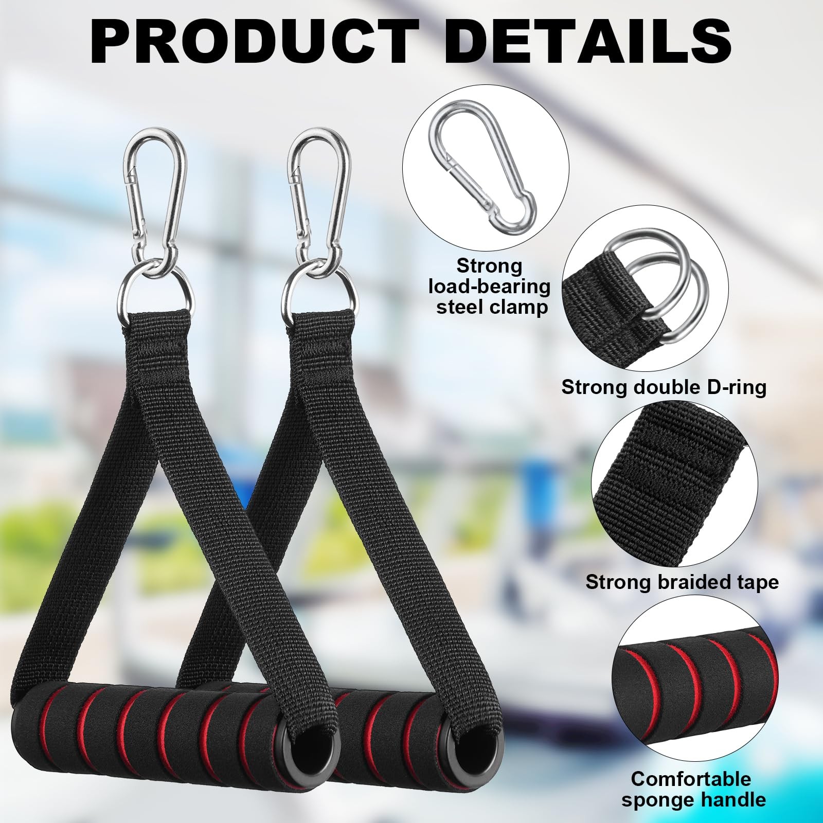 Exercise Handle, Resistance Bands Handle, Replacement Handle Attachments for ...