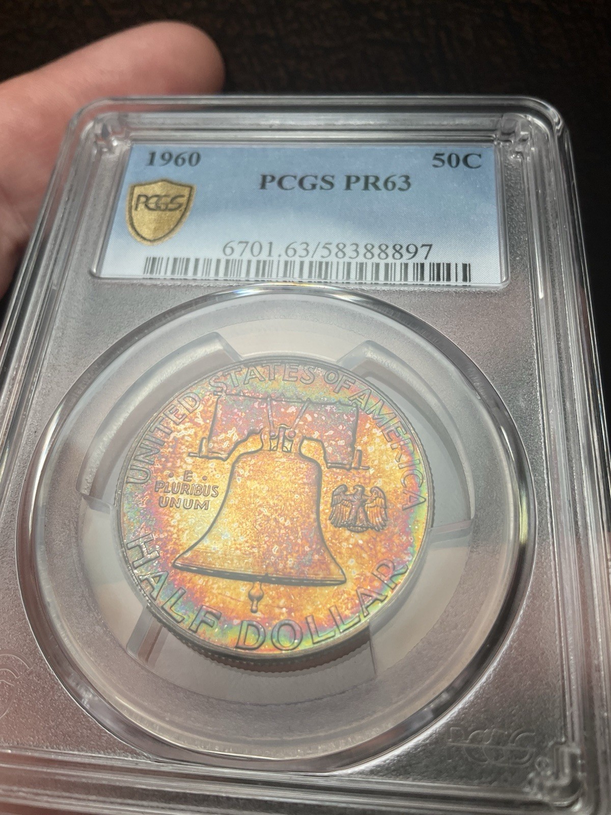 Monster Toner 🤩🌈 1960 Pr63 Franklin Half Dollar