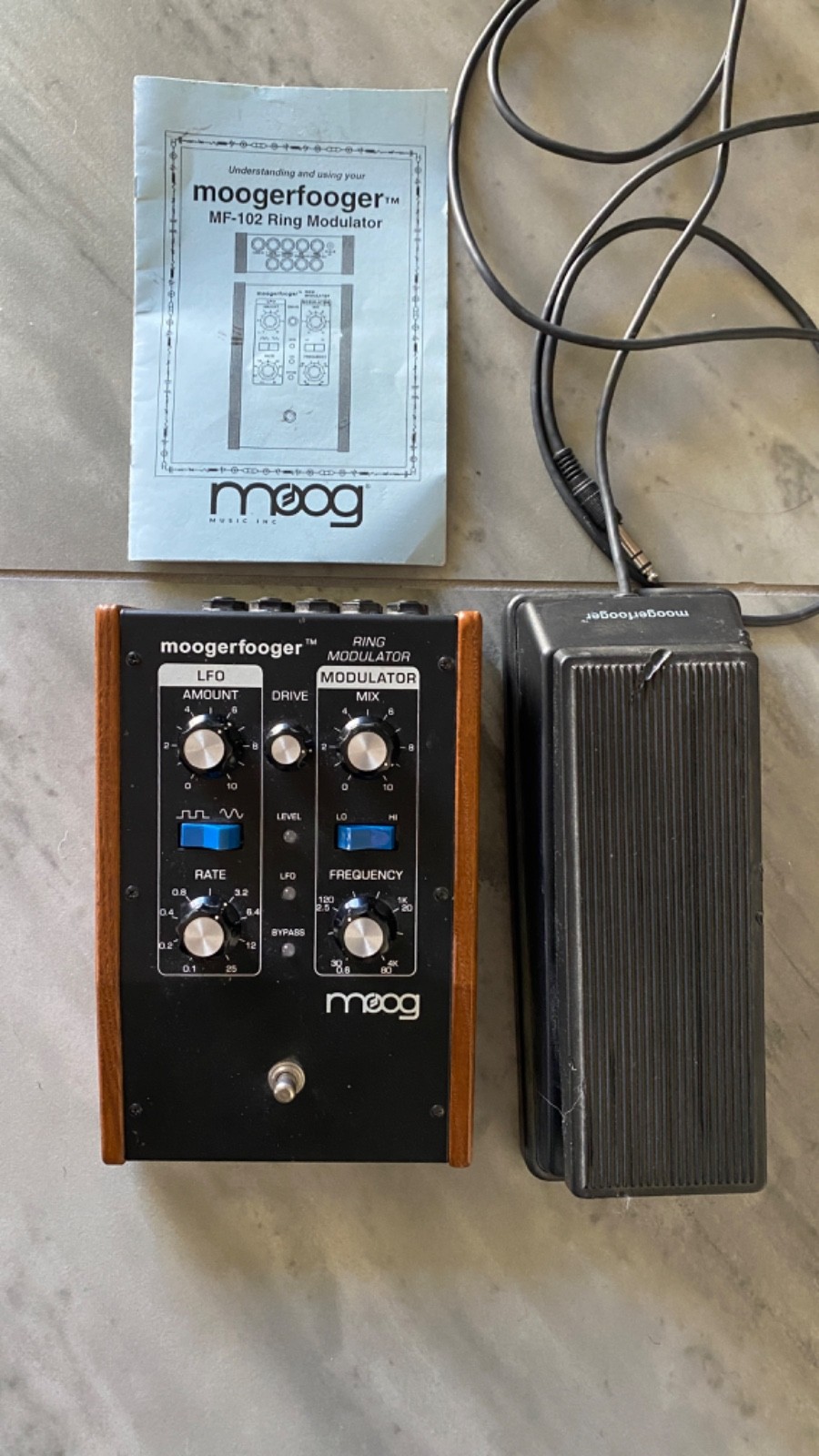 Moog Moogerfooger Ring Modulator MF 102 with expression pedal and manual