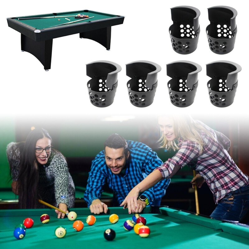 6Pcs Pool Table Pockets Billiard Drop Pockets Pools Table Drop Net Pockets