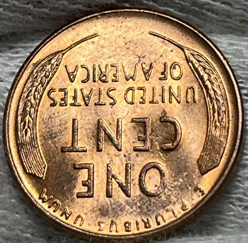 1957 D Lincoln Wheat Penny Errors Die Clash Uncirculated