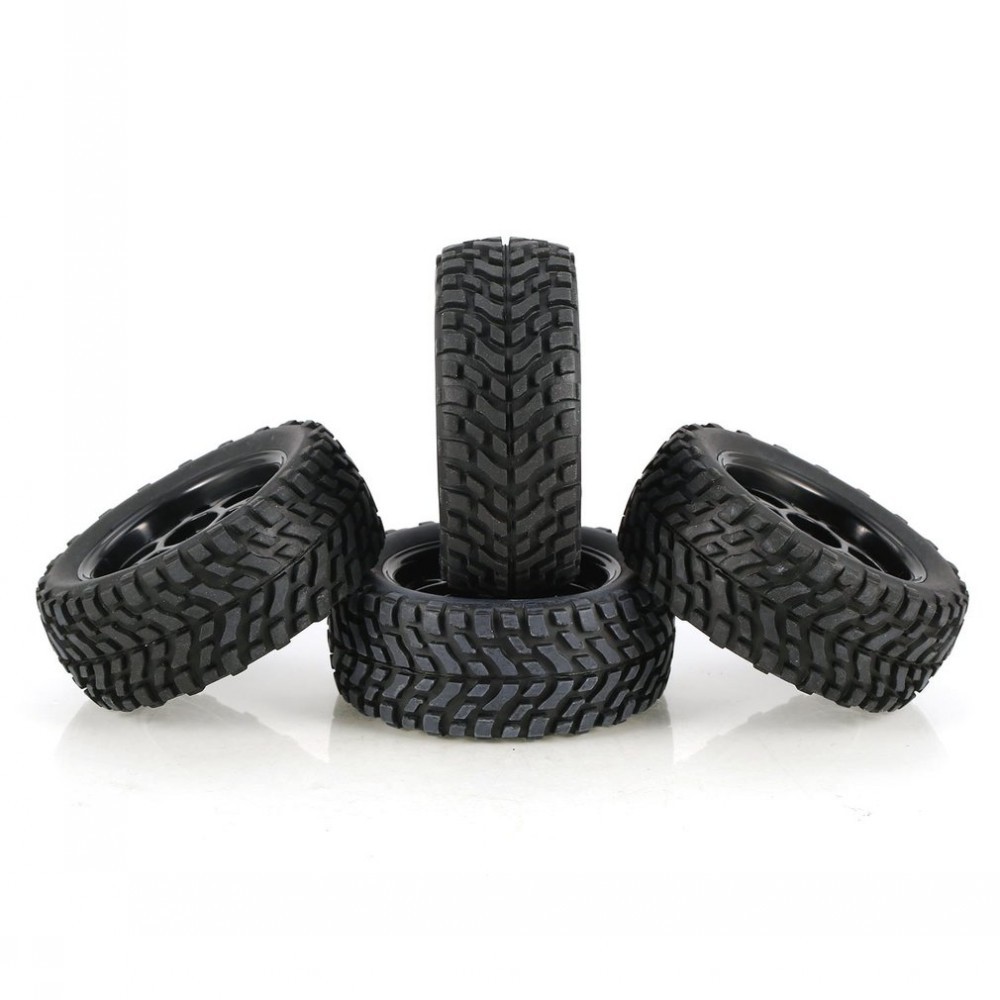 4Pcs 75mm Wheel Tires for Wltoys 144001 Tamiya HSP 1/16 Off Road Buggy RC Car c