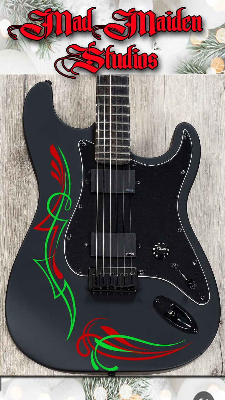 Guitar and Bass  Pinstripe decal set, , Pick your colors.