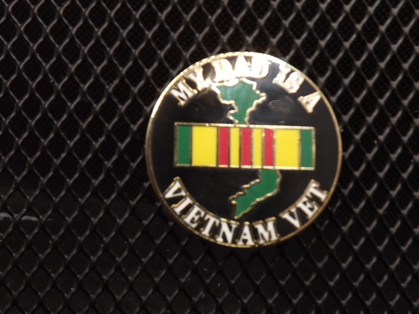 "MY DAD IS A VIETNAM VET" FREE SHIP Lapel Pin Enamel 1"