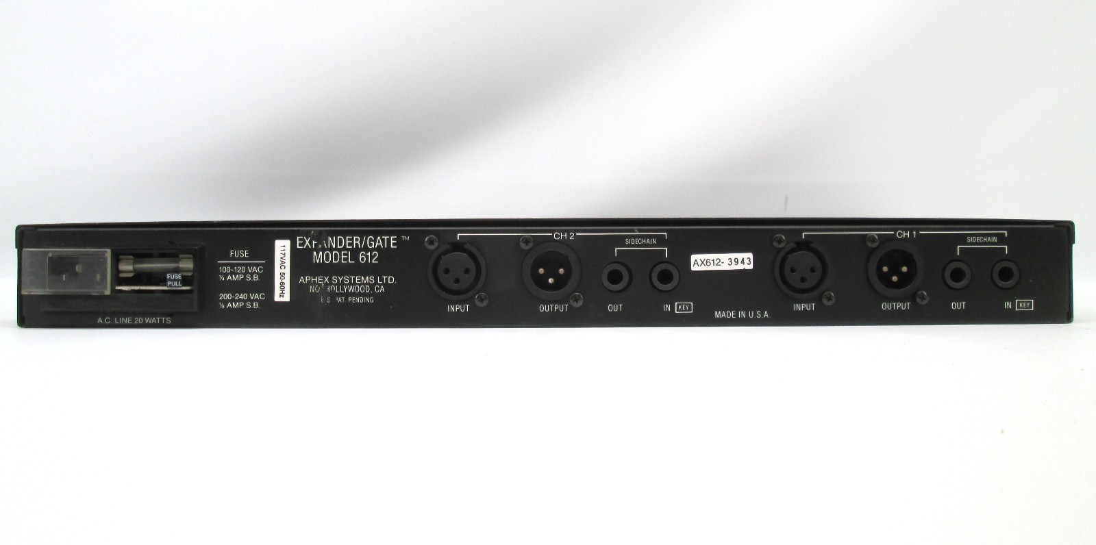Rack Mount Aphex 2-Channel Expander Gate Model 612 #962