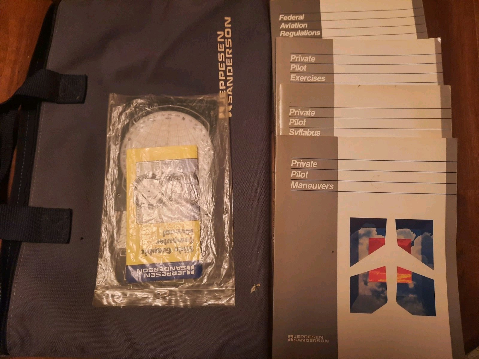 Jeppesen Sanderson Slide Graphic Flight Computer Whiz Wheel With Manual - Used