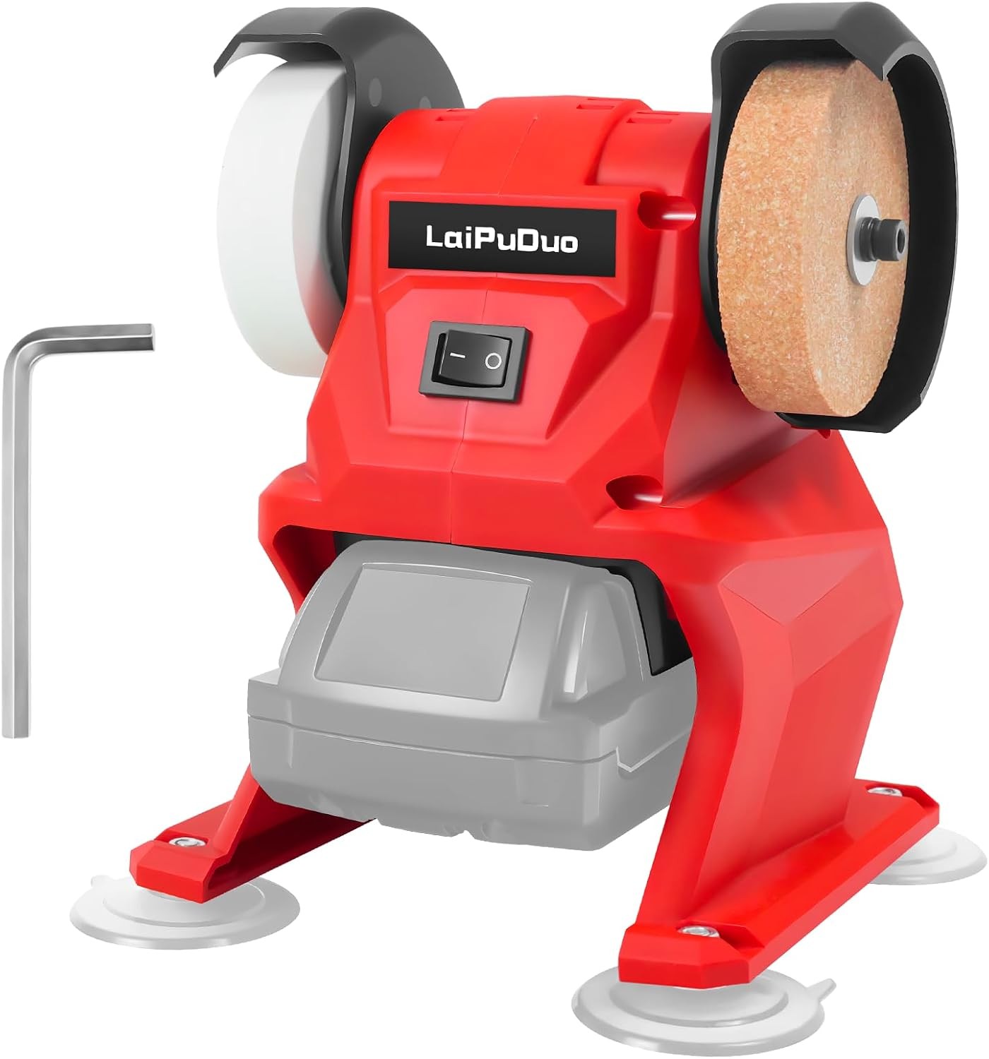 Cordless Bench Grinder for Milwaukee 18V Battery, 5500RPM Bench Grinder, 250W Mo