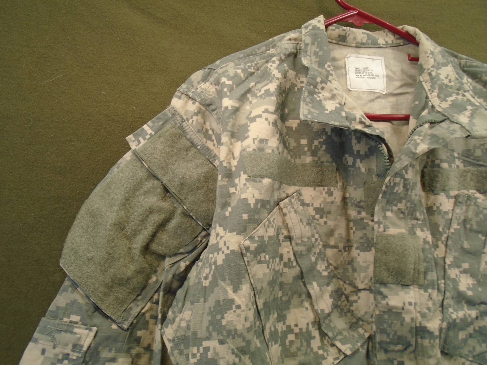US Military Army Combat Uniform ACU Coat Camouflage Shirt Small Short 2013 299-K