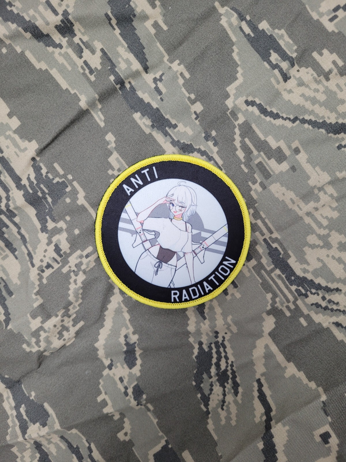 Atamonica - 'Anti-Radiation' Top Gun anime girl pinup morale airsoft war patch