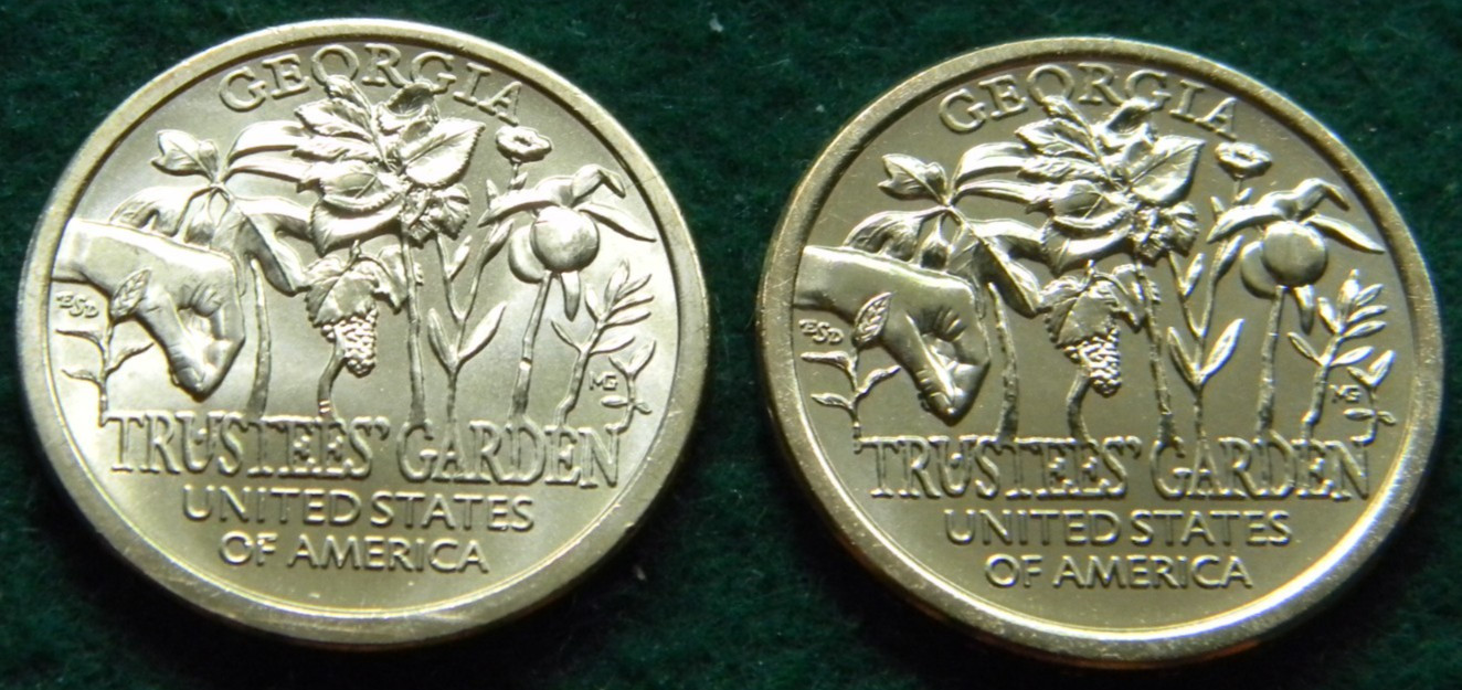 2019 P&D GEORGIA TRUSTEES' GARDEN INNOVATION US DOLLAR UNCIRCULATED (2 COIN SET)
