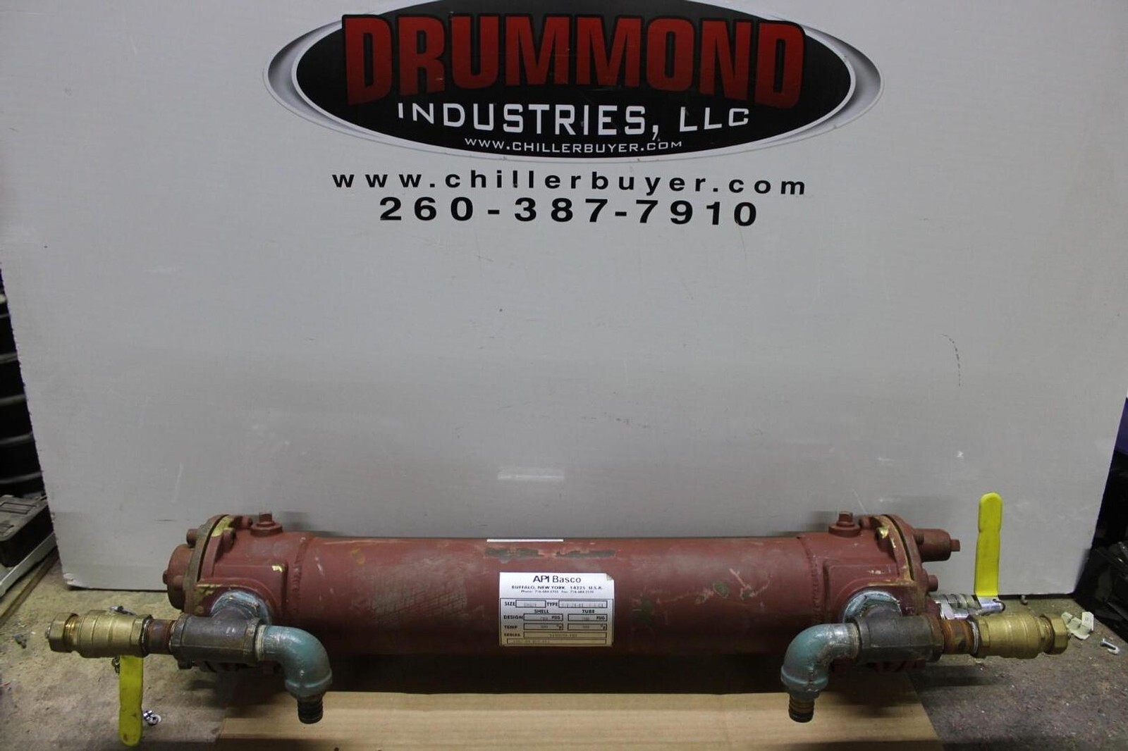 API BASCO HEAT EXCHANGER 4-Y-24-HT-4-AC-CI 300°F 210 PSIG **WARRANTY INCLUDED**