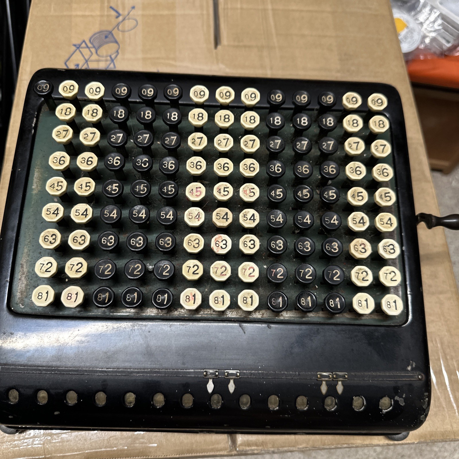 Ancien Comptometre Machine à Calculer Calculator Burroughs Detroit Michigan