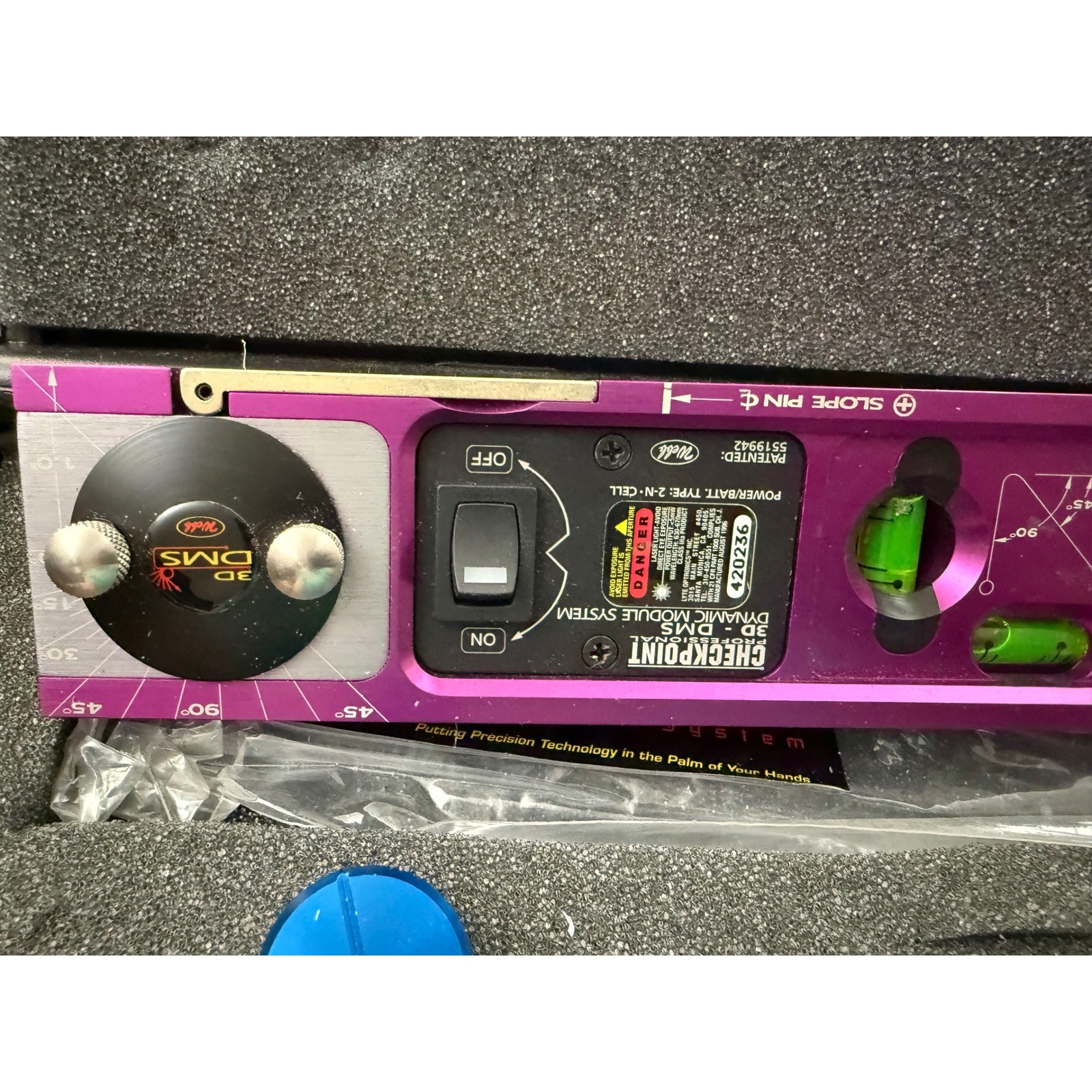 Checkpoint 3D-DMS Dynamic Module System Laser Level Purple Anodized Aluminum USA