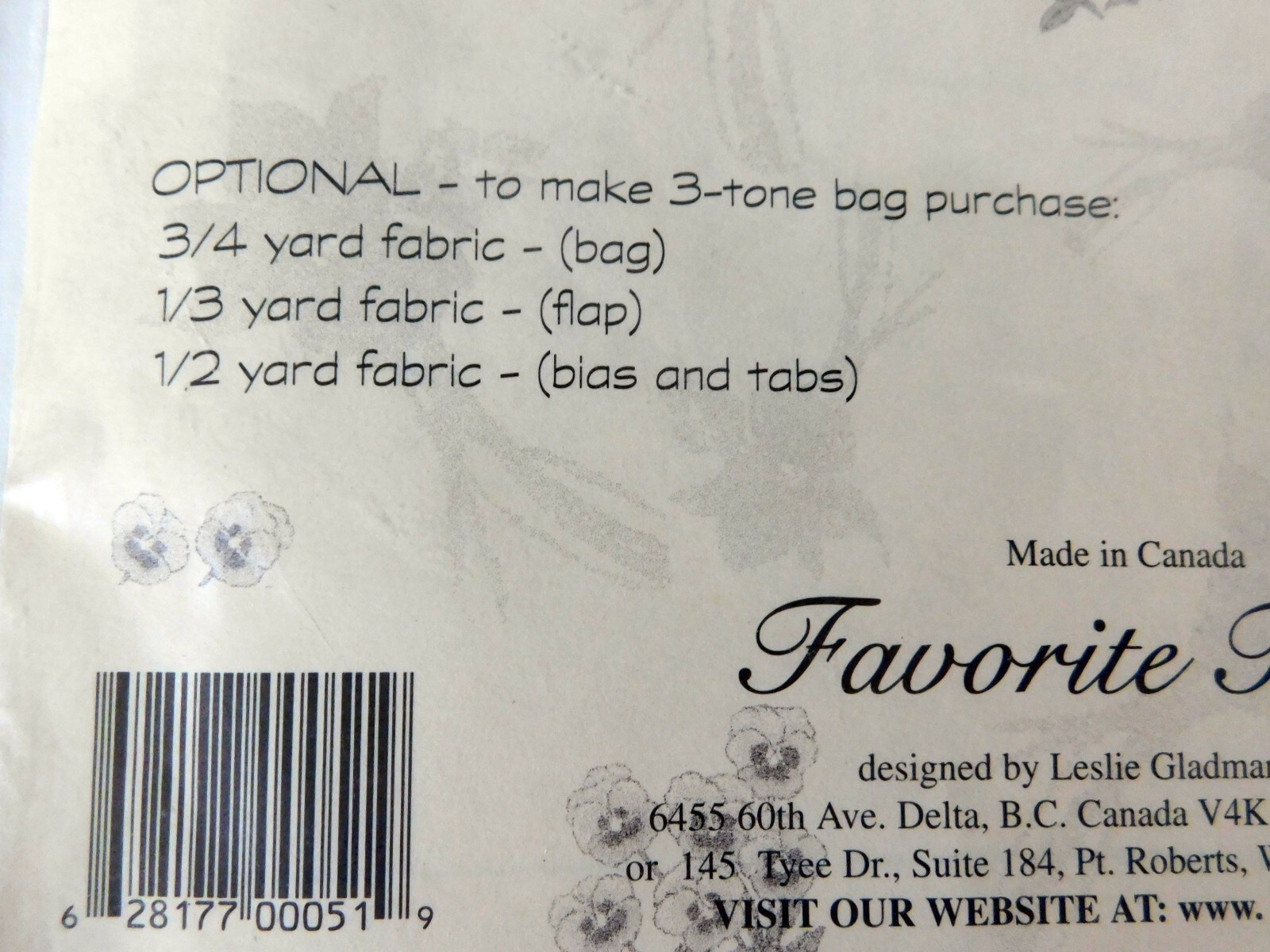 Favorite Things Pattern Designs A Mail Bag Pattern