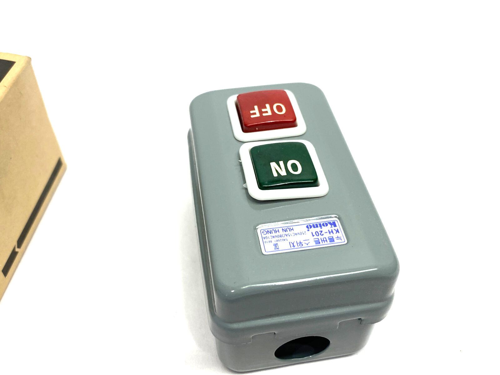 Koino KH-201 Pushbutton Switch Assembly On/Off 250VAC 15A, 380VAC 10A