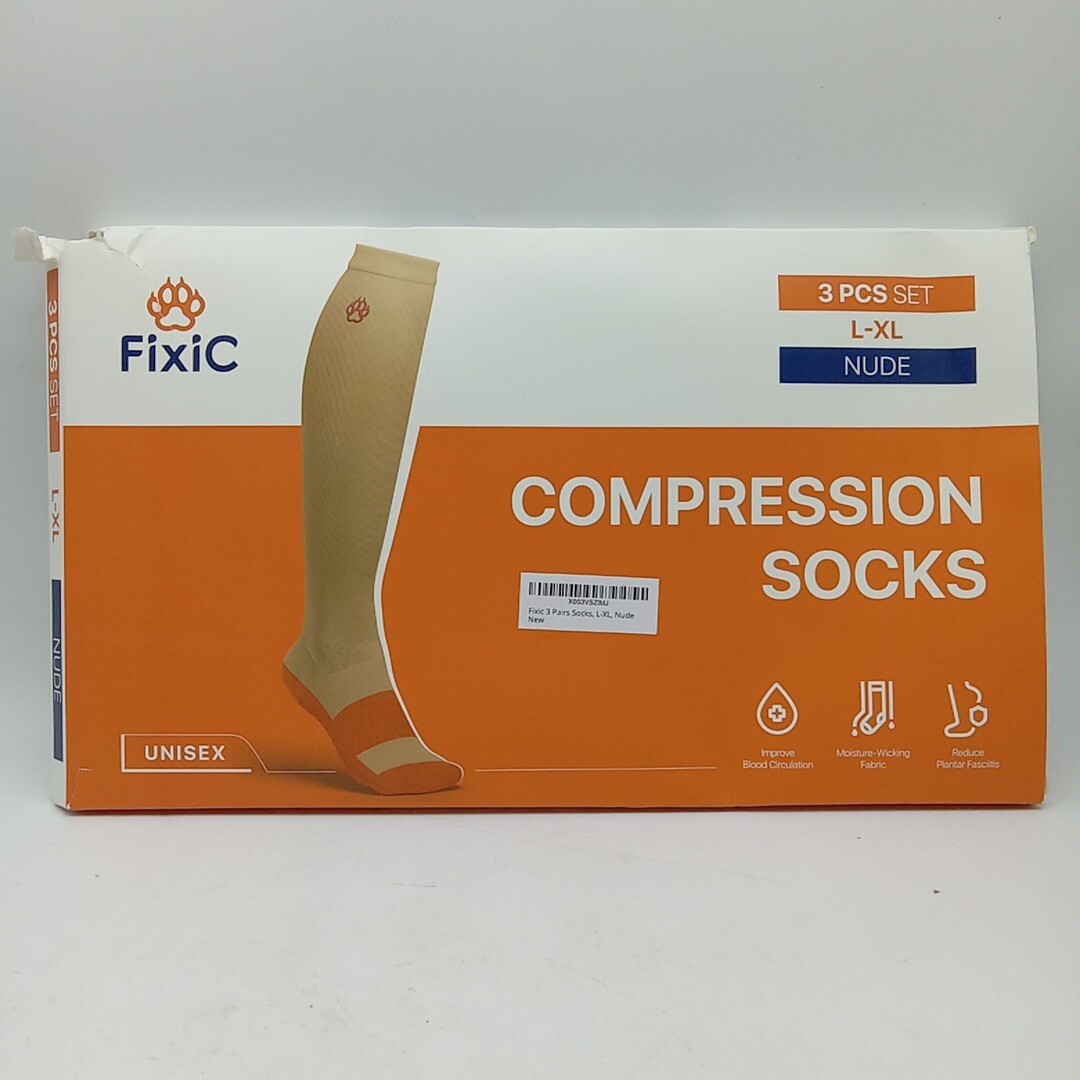 Fixic Compression Socks 3 Pcs Set L-XL. Nude...183