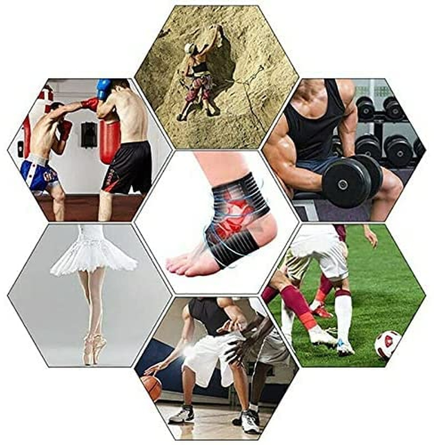 Elastic Lower Leg Calf Compression Support Bandage Sleeve Wrap for Women and ...