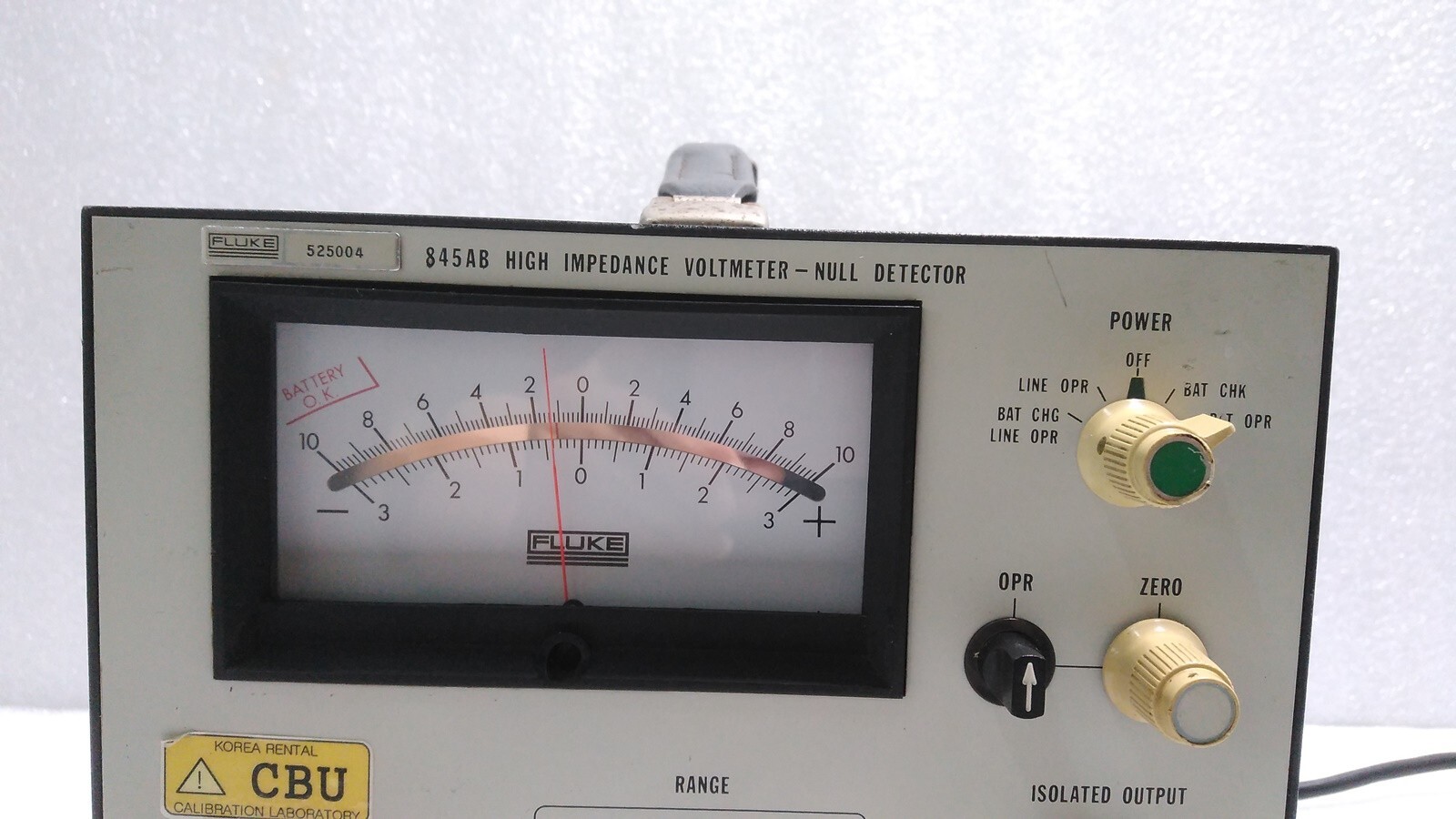 [Used] FLUKE / 845AB / HIGH IMPEDANCE VOLTMETER - NULL DETECTOR