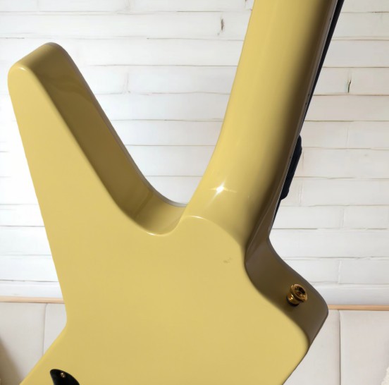 Handmade 6 String cream yellow Electric Guitar 2H Pickups Mahogany body and neck