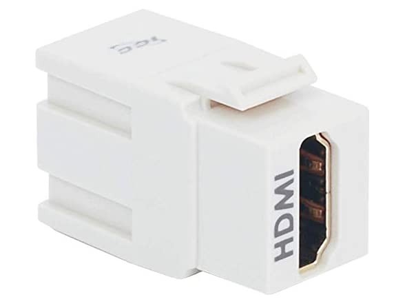 ICC HDMI Modular Coupler in HD Style, W White Pack of 1 180 Degree