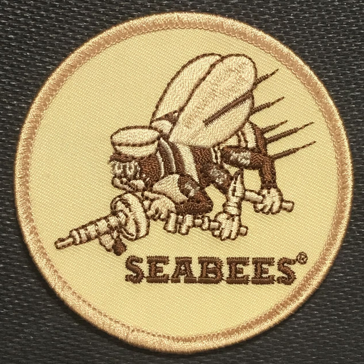 United States Navy Seabees beige patch