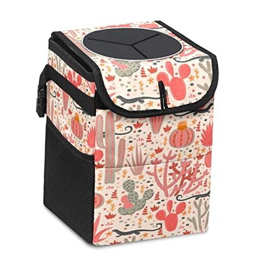 Car Trash Can – Lightweight and Portable with Durable Water-Resistant cactus