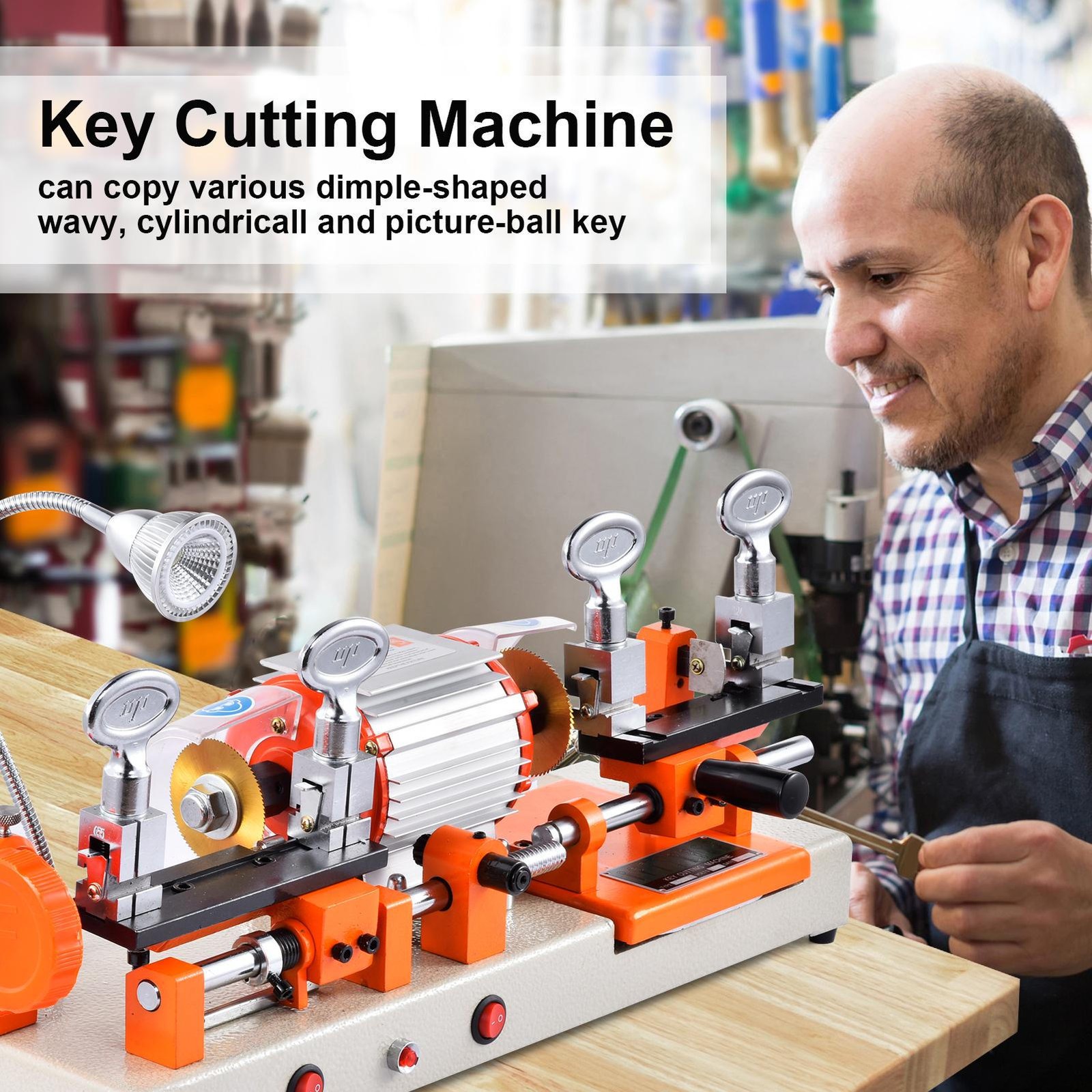 Two-sided Key Cutting duplicating Machine Cutter Car Key Copier Locksmith Tools