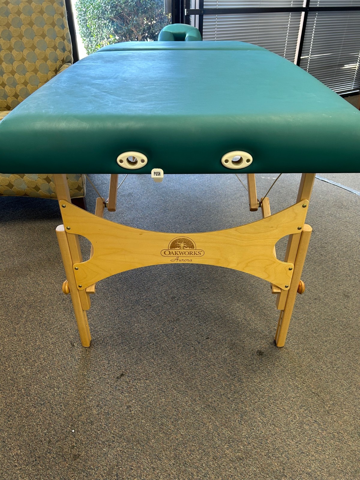 Oakworks Aurora Portable Massage Table with Face Rest Crescent, Sky Blue-T04