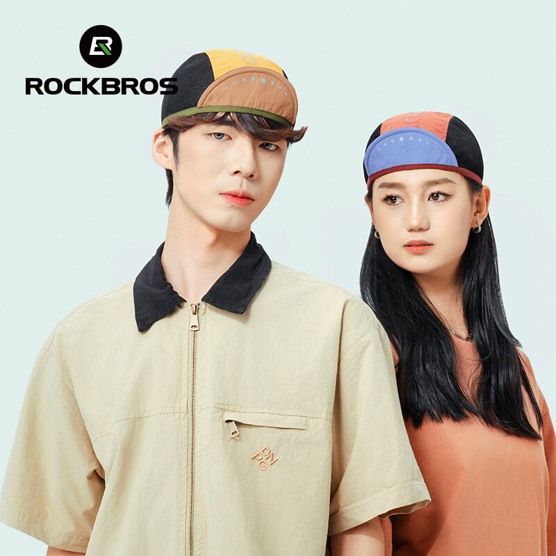 ROCKBROS Summer Cycling Cap Breathable Quick Dry Sunscreen Hat Mesh Bicycle Cap